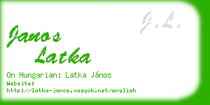 janos latka business card